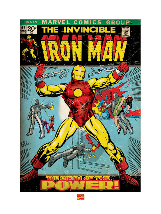 Iron Man The Birth Of The Power 60x80cm Art Print