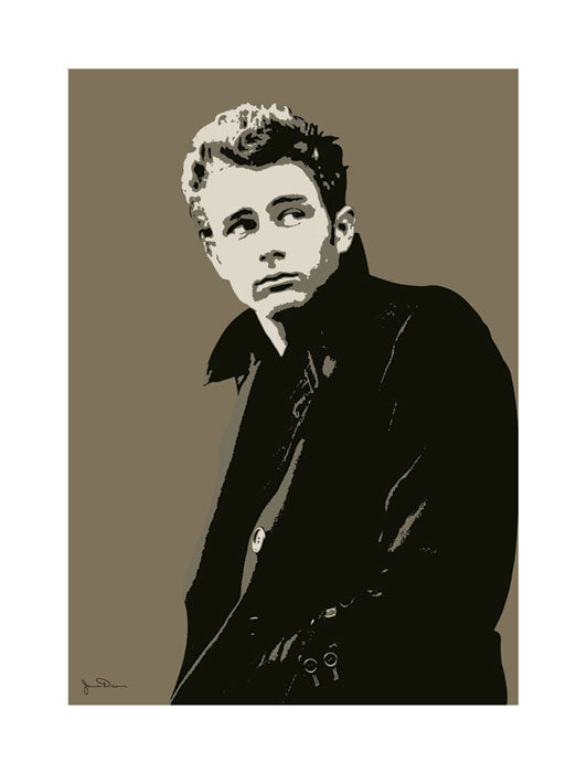 James Dean Jacket Colour 60x80cm Art Print