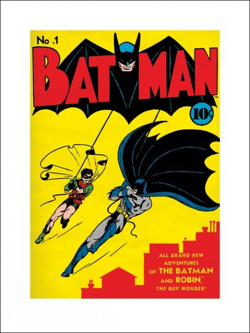 Batman No 1 Comic Cover 60x80cm Art Print