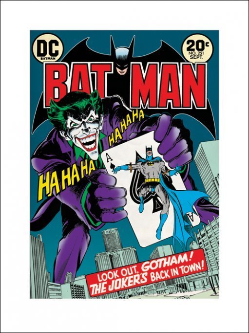 Batman Joker's Back In Town 60x80cm Art Print