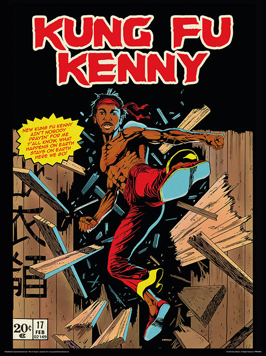 Kung Fu Kenny by David Redon 30x40cm Music Print