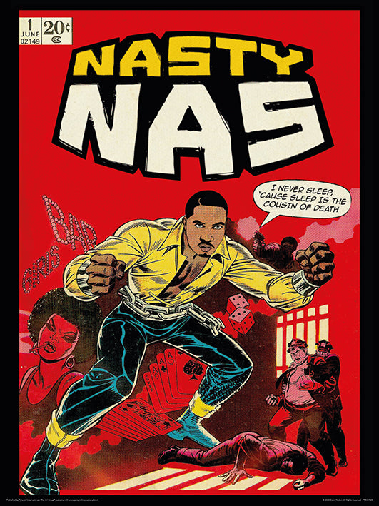 Nasty Nas by David Redon 30x40cm Music Print