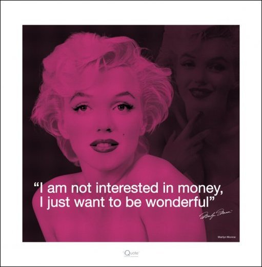 Marilyn Monroe Wonderful Quote 40x40cm Art Print