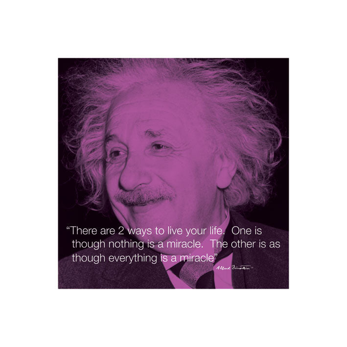 Albert Einstein Live Your Life Quote 40x40cm Art Print