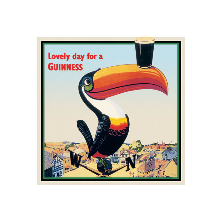 Guinness Toucan Lovely Day For A Guinness 40x40cm Art Print