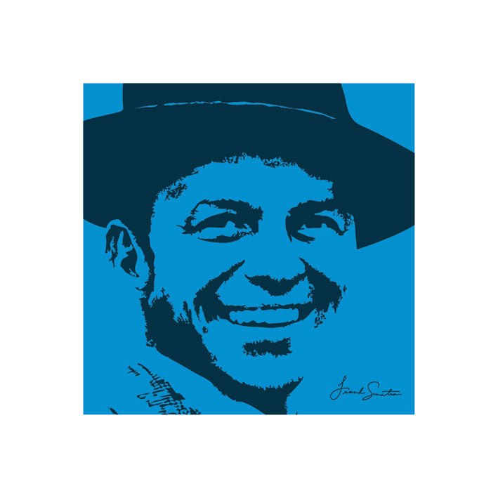 Frank Sinatra Hat Blue 40x40cm Art Print