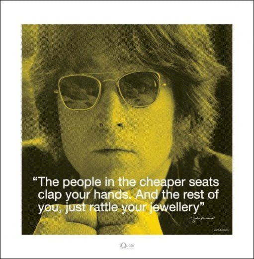 John Lennon Clap Your Hands Quote 40x40cm Art Print