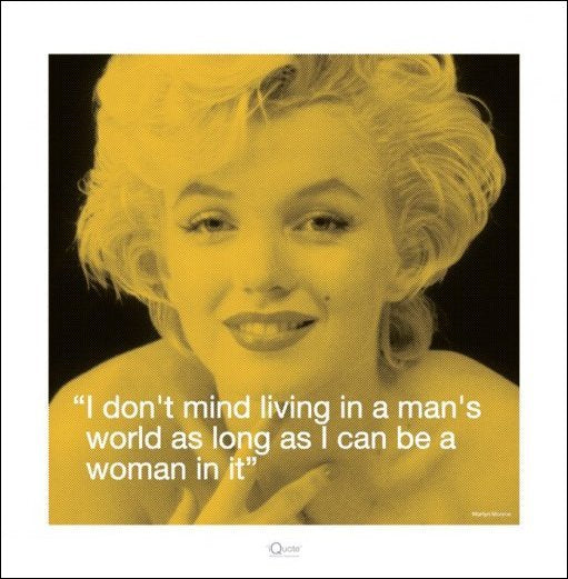 Marilyn Monroe Man's World Quote 40x40cm Art Print