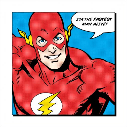 Flash I'm The Fastest Man Alive DC Comics 40x40cm Art Print
