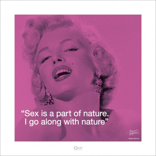 Marilyn Monroe Sex Quote 40x40cm Art Print