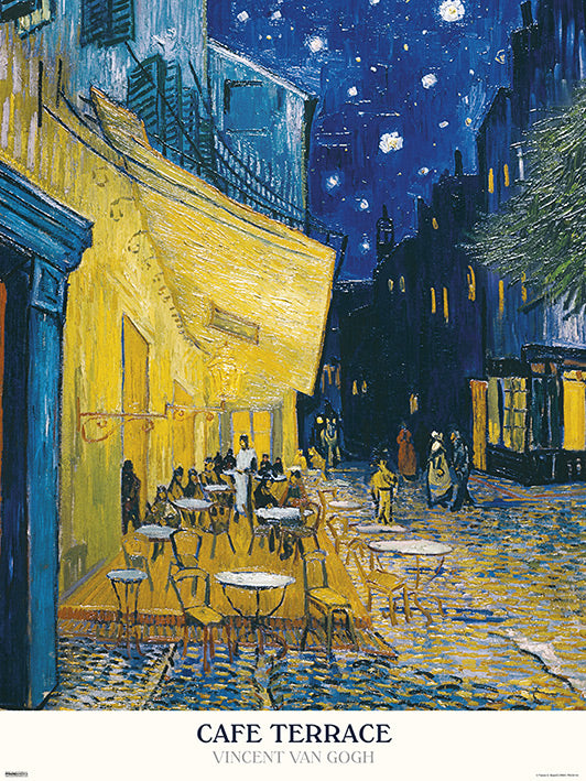 Vincent Van Gogh Cafe Terrace At Night 1888 60x80cm Art Print