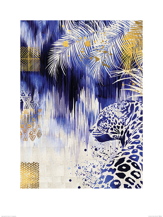 Summer Thornton Ikat Leopard 60x80cm Art Print