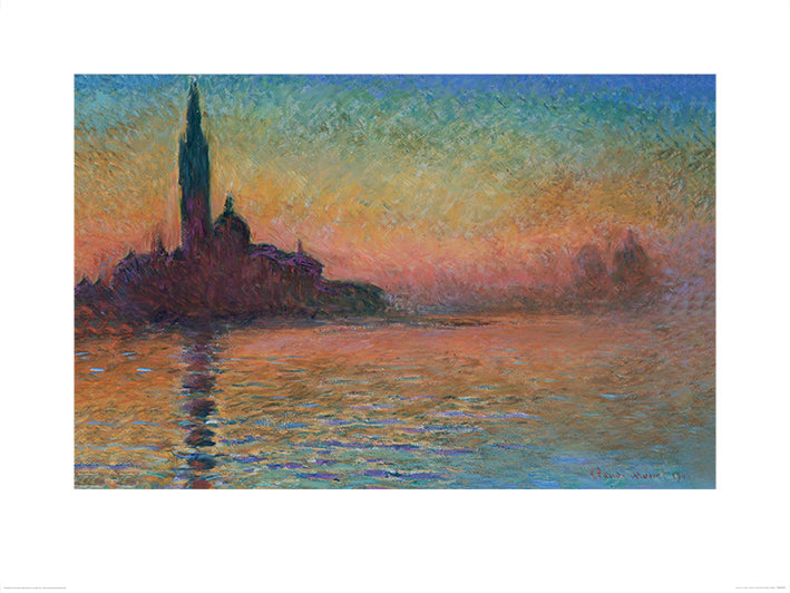 Claude Monet Sunset In Venice 1908 60x80cm Art Print