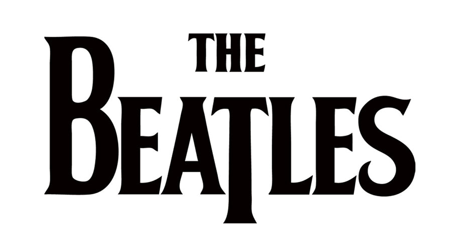 The Beatles Black Logo Large Vinyl Sticker