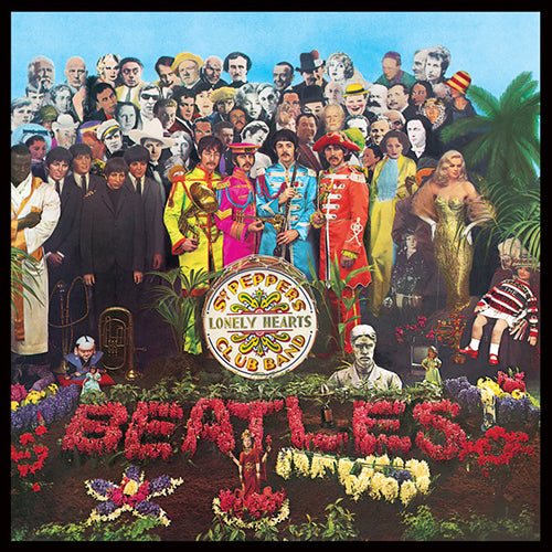 The Beatles Sgt Peppers Album 95mm Square Vinyl Sticker