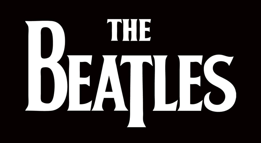 The Beatles White Logo Large Vinyl Sticker