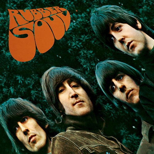 The Beatles Rubber Soul Album 95mm Square Vinyl Sticker