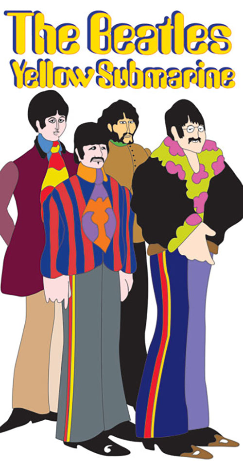 The Beatles Yellow Submarine Band Large Vinyl Sticker