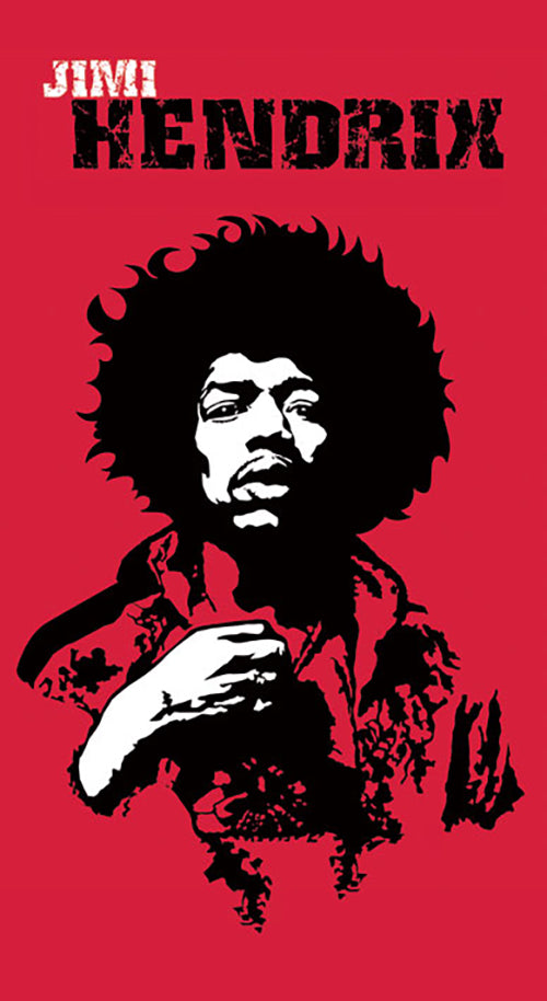 Jimi Hendrix Revolution Large Vinyl Sticker