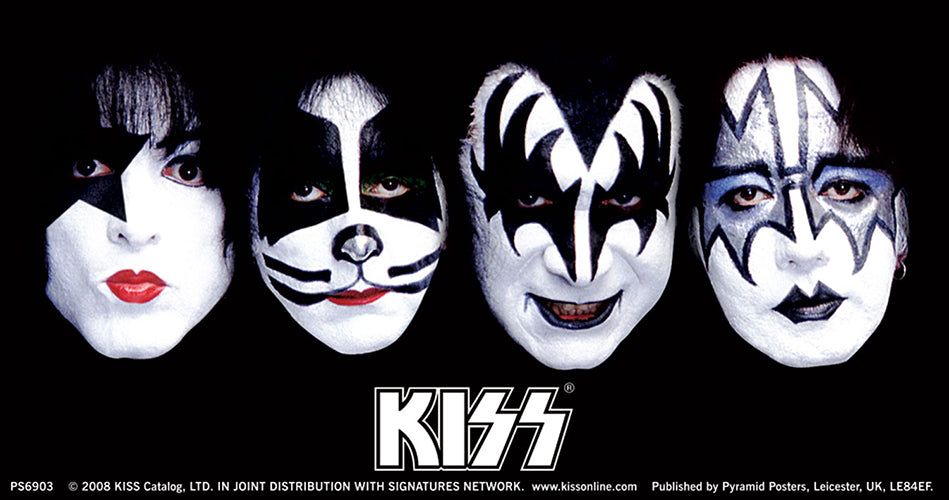 Kiss Faces And Logo Large Vinyl Sticker