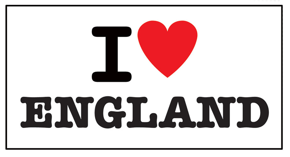 I Heart England I Love England Large Vinyl Sticker