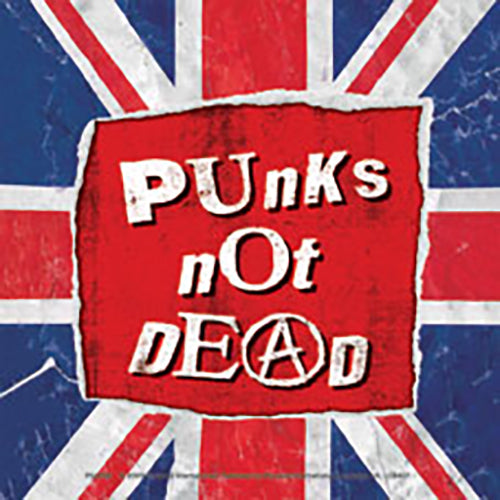 Punks Not Dead Union Jack 95mm Square Vinyl Sticker