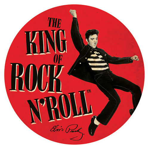 Elvis Presley The King Of Rock N' Roll 95mm Vinyl Sticker