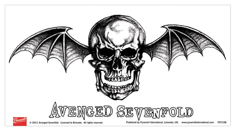 Avenged Sevenfold Skull And Logo Large Vinyl Sticker