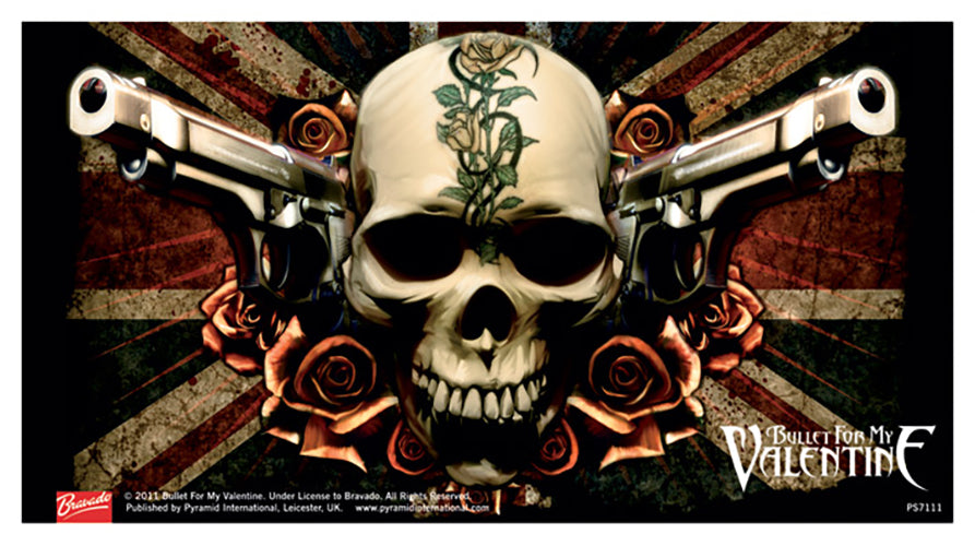 Bullet For My Valentine Skull And Pistols Large Vinyl Sticker