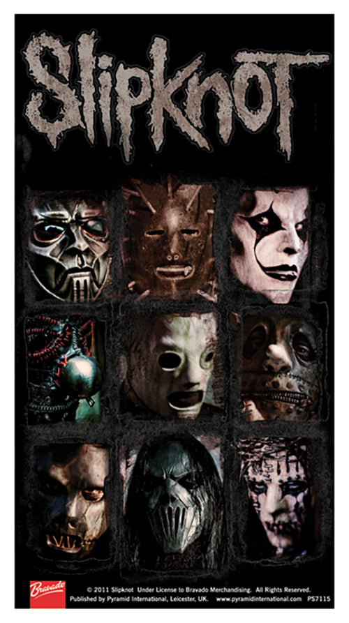 Slipknot Masks Montage Large Vinyl Sticker