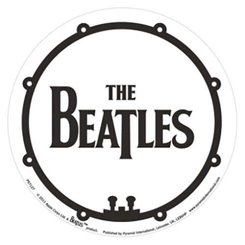 The Beatles Bass Drum Logo 95mm Vinyl Sticker