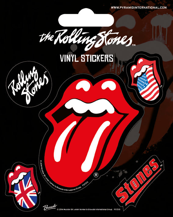 The Rolling Stones Lips Vinyl Sticker Pack