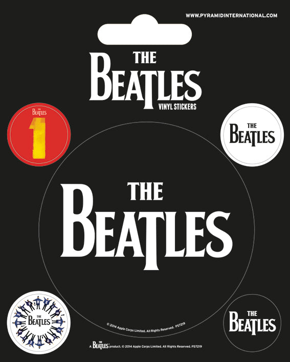 The Beatles Black Vinyl Sticker Pack