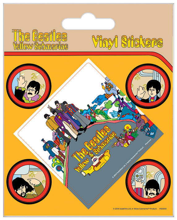 The Beatles Yellow Submarine Vinyl Sticker Pack