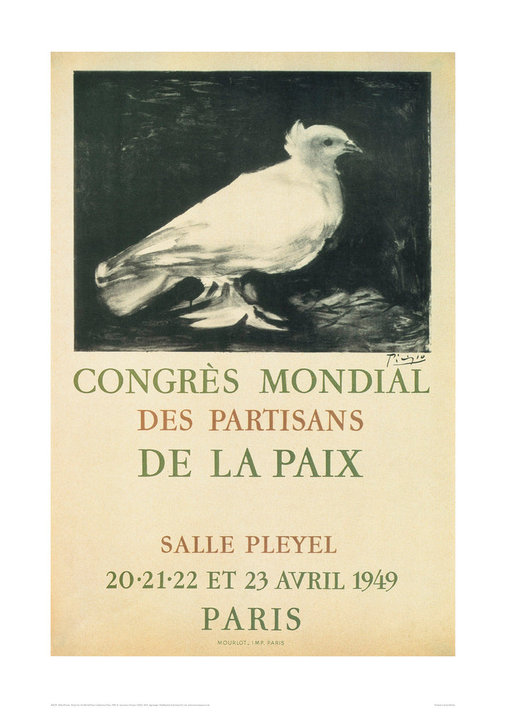 Pablo Picasso World Peace Conference Paris 1949 50x70cm Art Print
