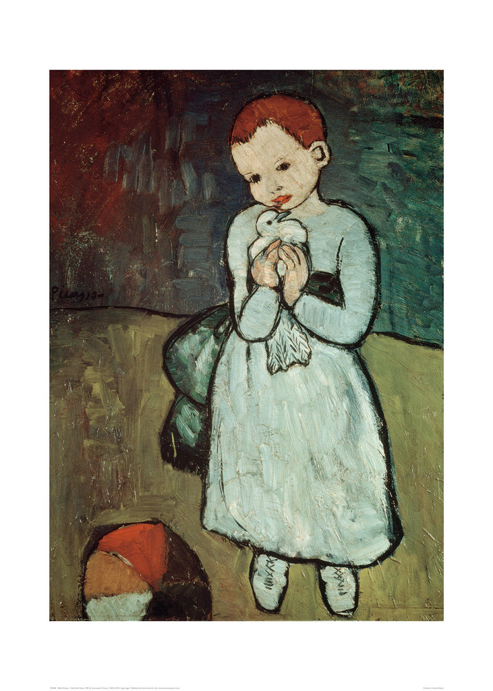 Pablo Picasso Child With A Dove 1901 50x70cm Art Print