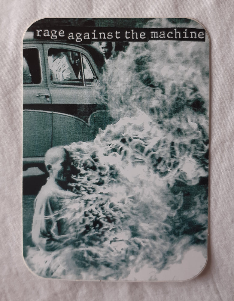 Rage Against The Machine Burning Monk Large Vinyl Sticker