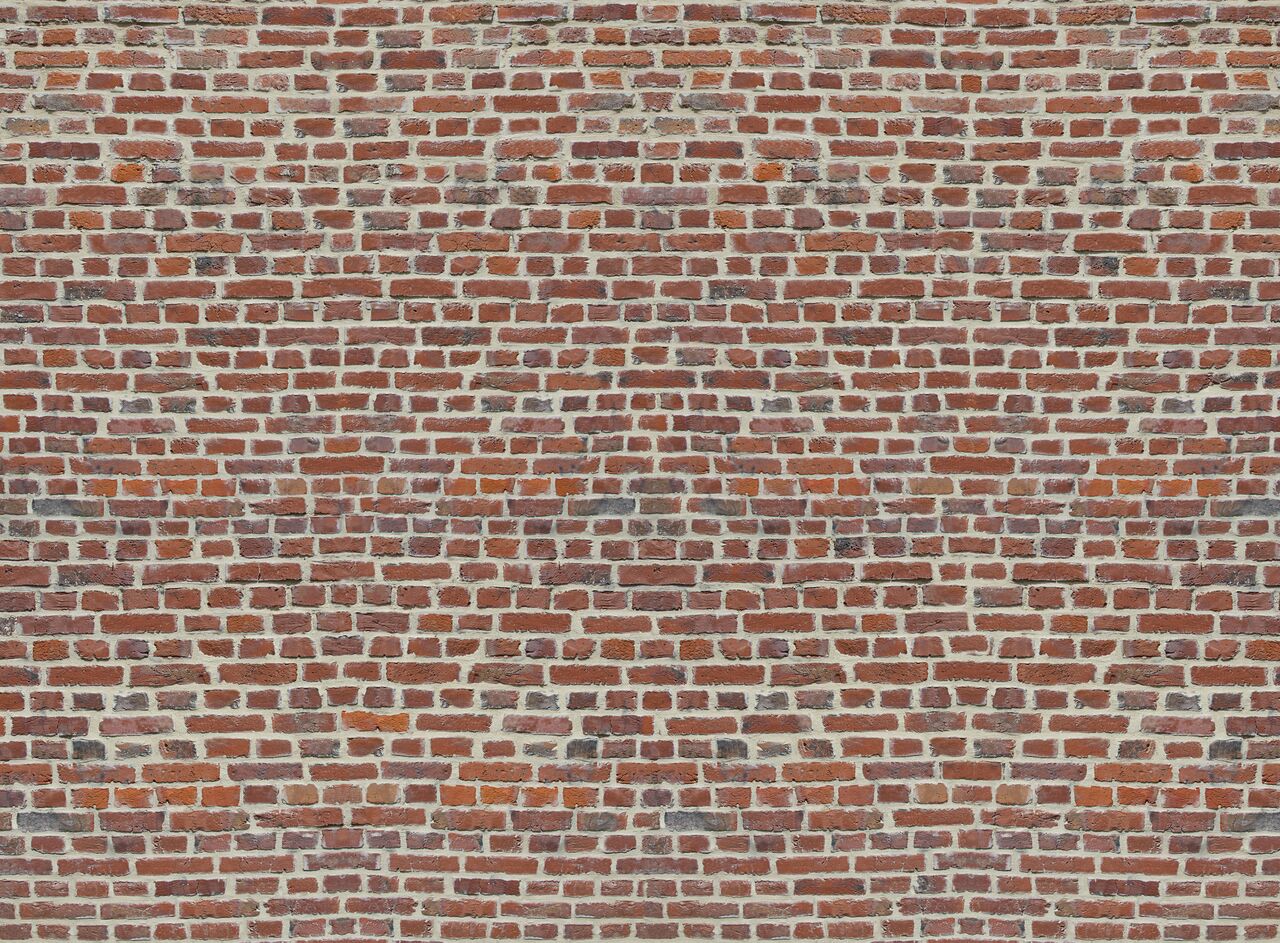 Red Brick Wall 3.15m x 2.32m 4 Piece Giant Wallpaper Wall Mural