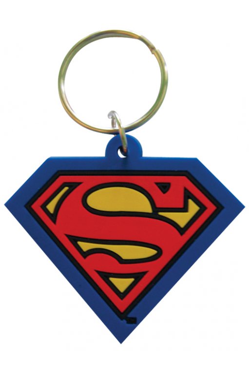 Superman Shield Rubber Keychain