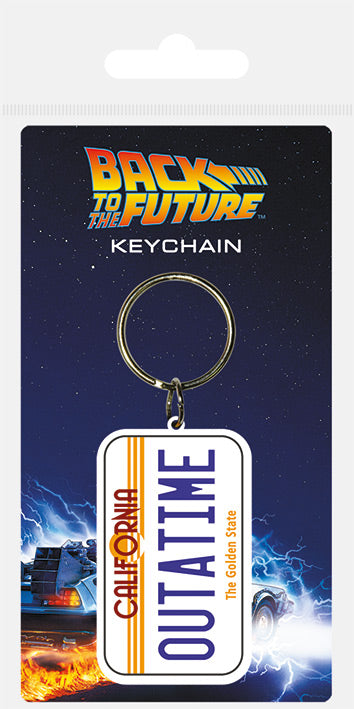 Back To The Future Outatime Rubber Keychain