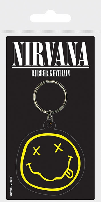 Nirvana Smiley Rubber Keychain