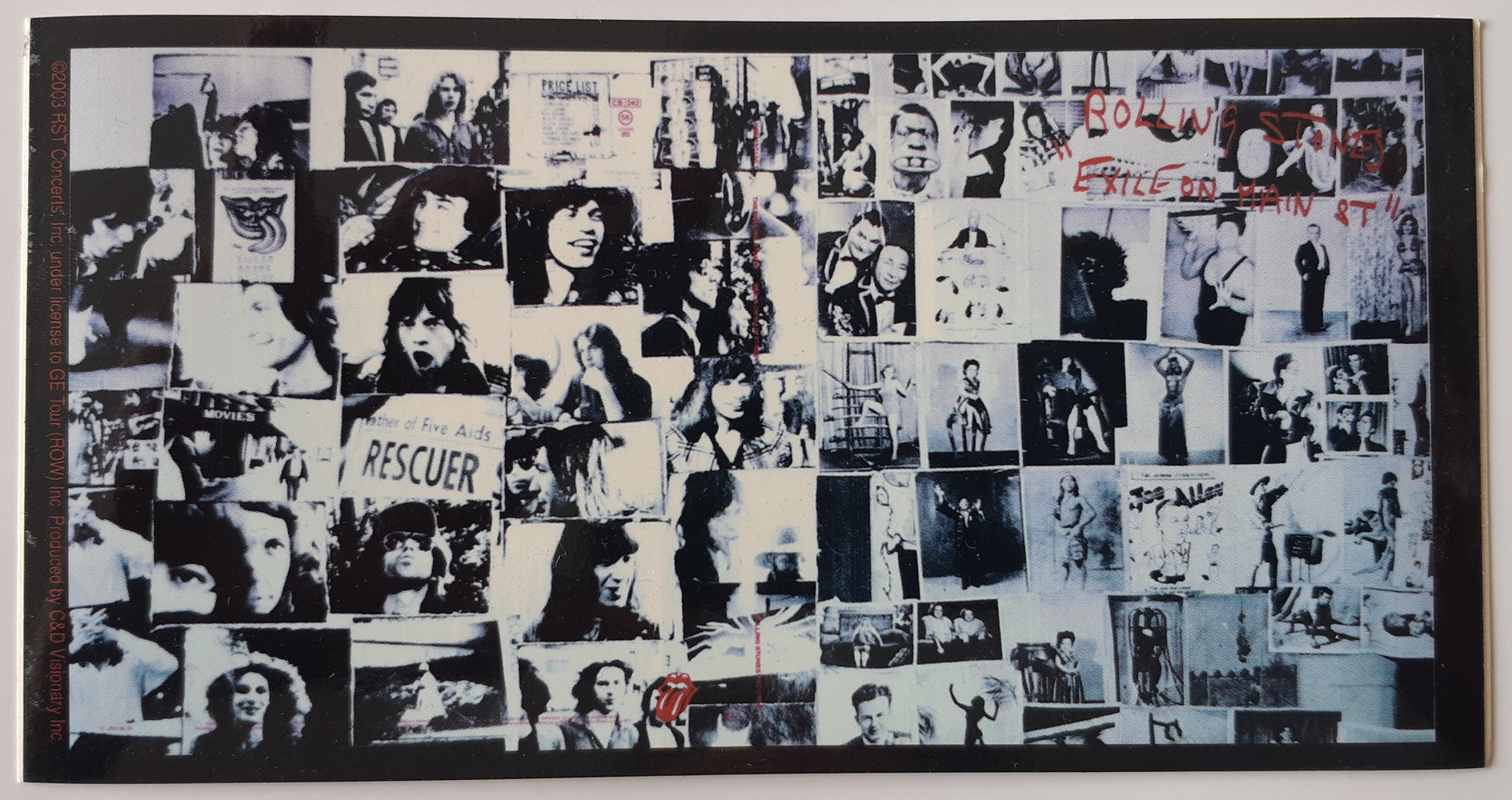 The Rolling Stones Exile On Main Street Large Vinyl Sticker