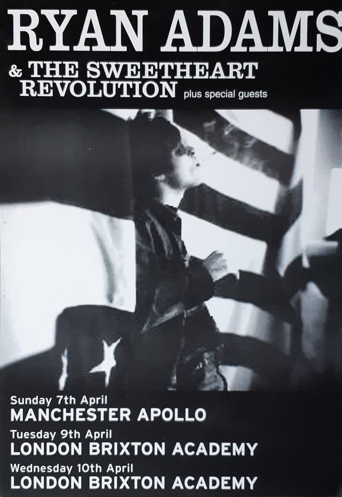 Ryan Adams & The Sweetheart Revolution UK Tour 2002 Maxi Poster Blockmount