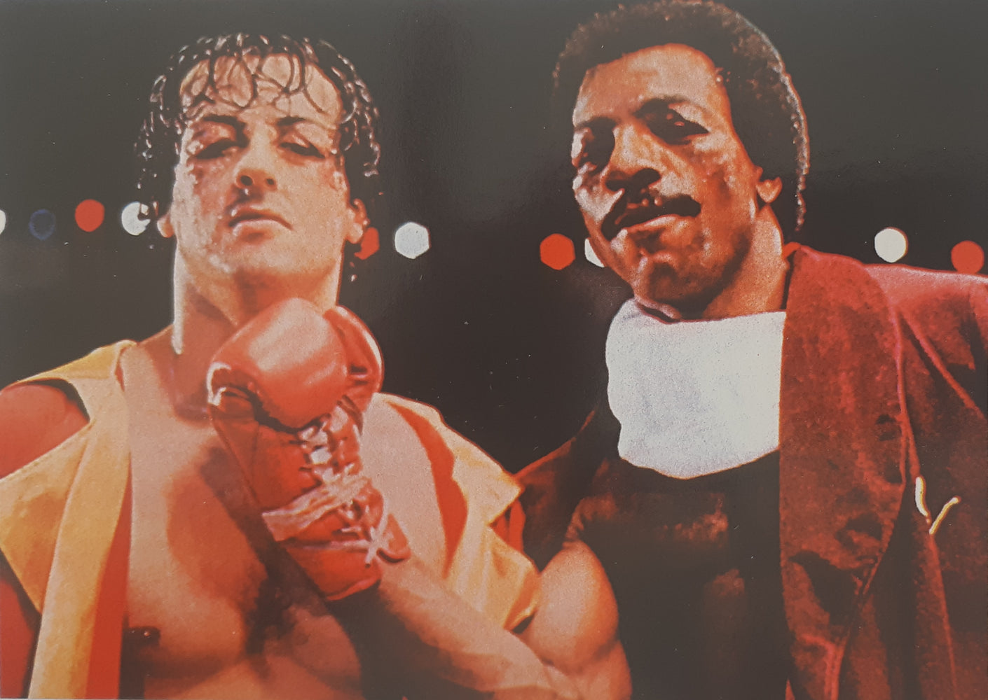 Rocky Stallone And Friend Postcard