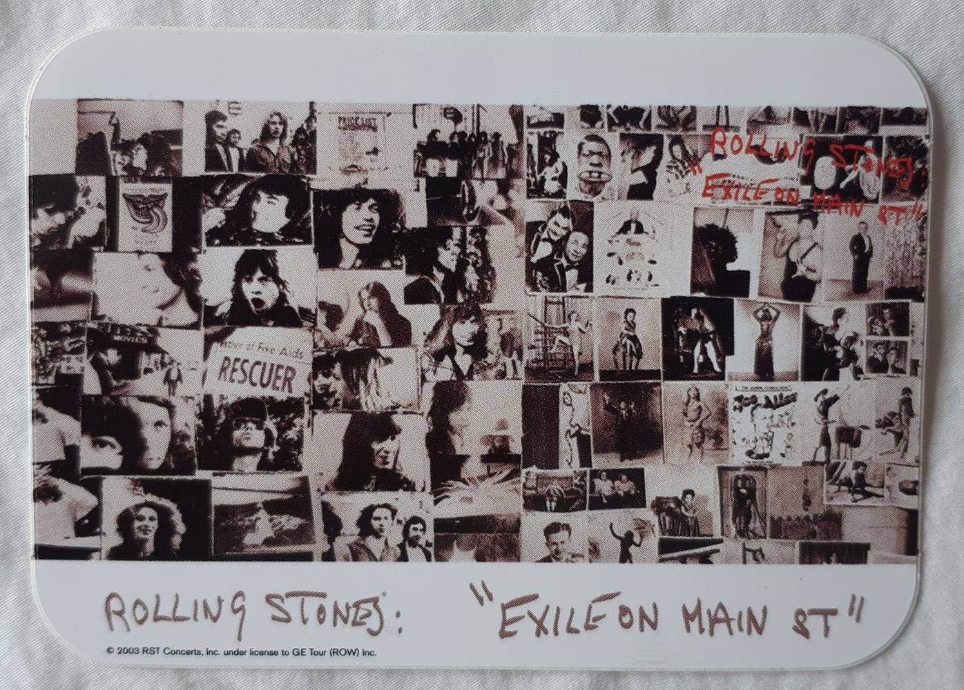 The Rolling Stones Exile On Main Street Large Vinyl Sticker