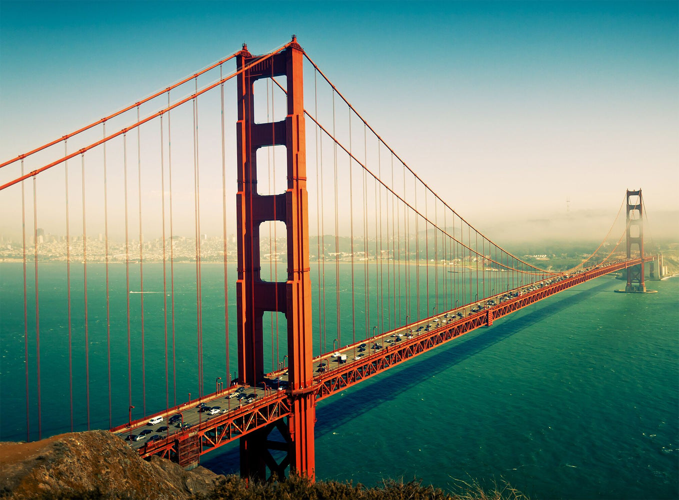 San Francisco Golden Gate Bridge 3.15m x 2.32m 4 Piece Giant Wallpaper Wall Mural