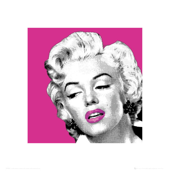 Marilyn Monroe Pop Pink 40x40cm Art Print