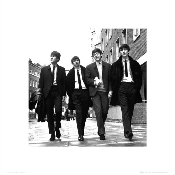 The Beatles In London Black And White 40x40cm Art Print