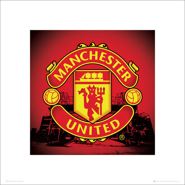 Manchester United Football Club Crest 40x40cm Art Print