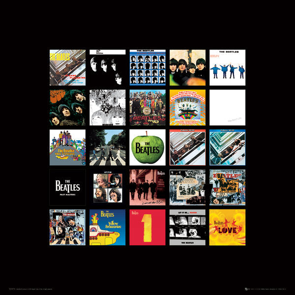 The Beatles Album Covers Montage 40x40cm Art Print